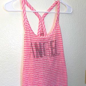 Victorias secret pink angel wings tank top
